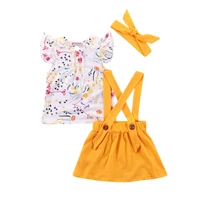 toddler kids baby girls clothing summer short sleeve t shirt tops strap dress headbands outfits clothes set girl 1 5y