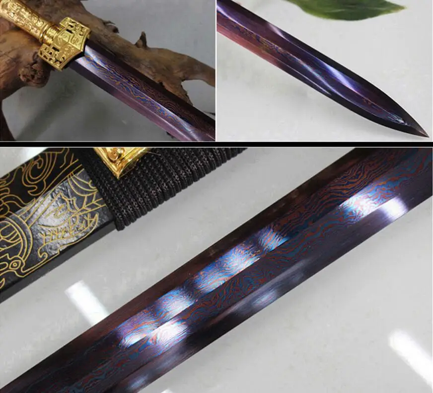 High Quality Chinese Han Jian Sword Katana Sharp Folded Damascus Steel Blade Metal Handle Full Tang Nice | Дом и сад