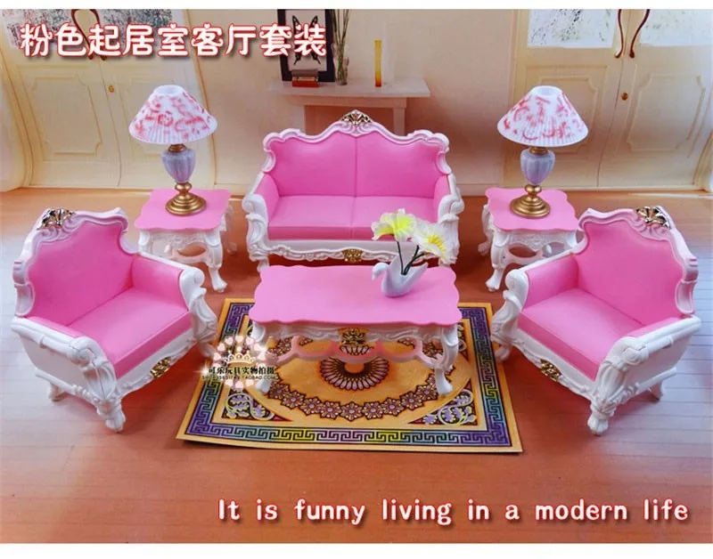 Миниатюрная мебель My Fancy Life, набор для гостиной, для кукольного дома Барби, лучший подарок, игрушки для девочек