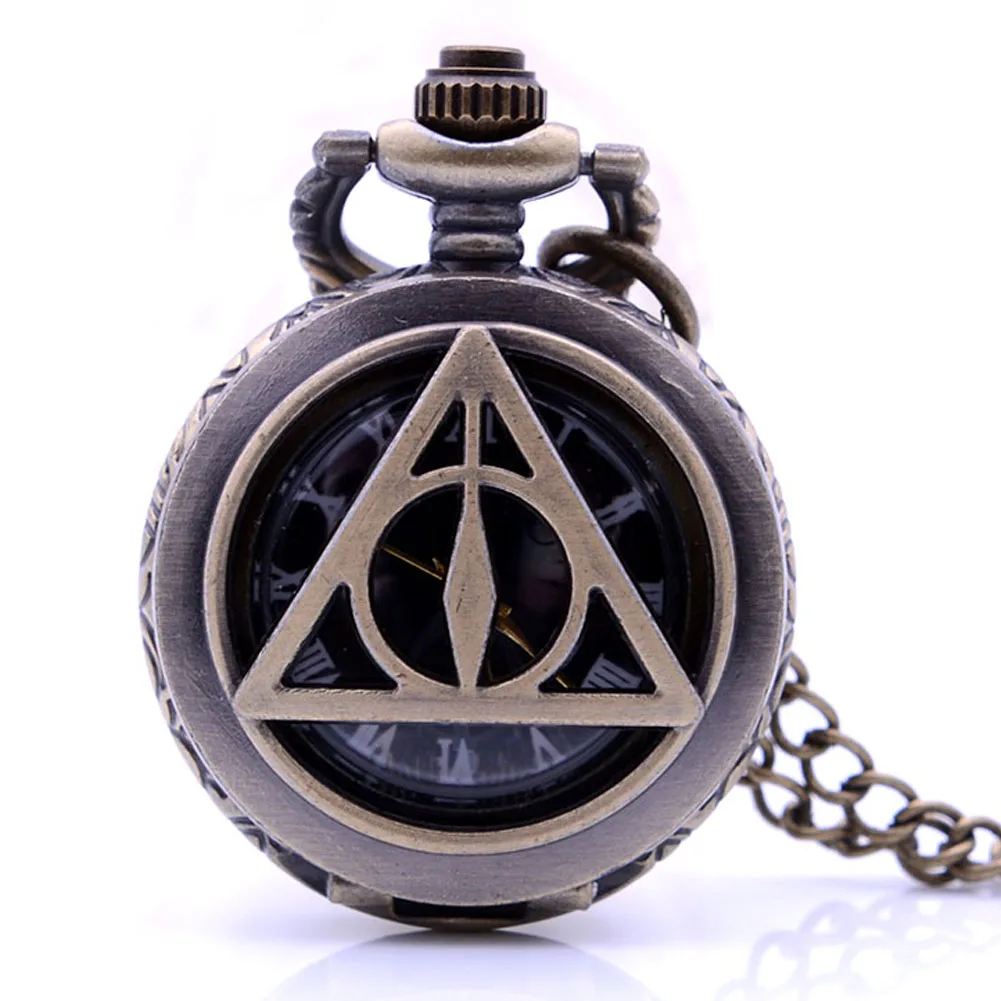 Бронзовый Гарри Поттер и Deathly Hallows циферблат персонажа кварцевые карманные часы