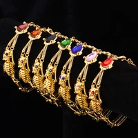 best friends skeleton bracelet trendy jewelry yellow gold color austrian rhinestone 7 colors crystal bracelet for women h340