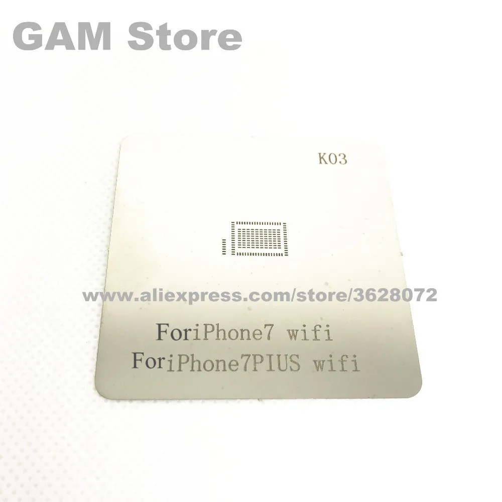 

339S00199 BGA Stencil iPhone 7 7Plus 7G wifi IC Reballing Chip Pins BGA Soldering Heating Template Tin Plant Steel Net K03
