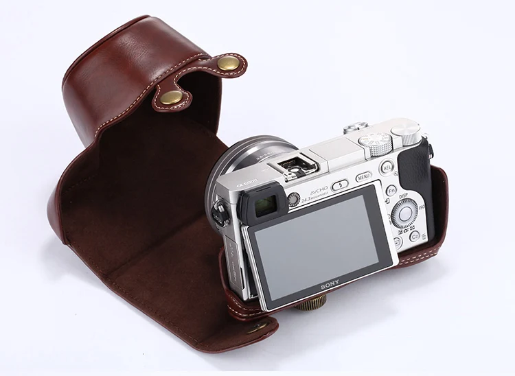 Чехол из искусственной кожи для камеры sony Alpha A6000 A6300 16-50 мм Объектив Ретро винтажный Чехол