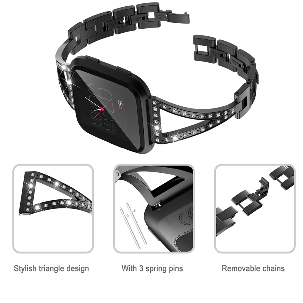 Wearlizer ремешок для Fitbit Versa браслет на запястье смарт аксессуары элегантный