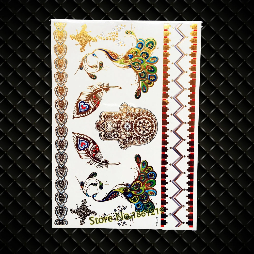 Большой размер боди арт рисунок на руку хна цветы кружева татуировки наклейки