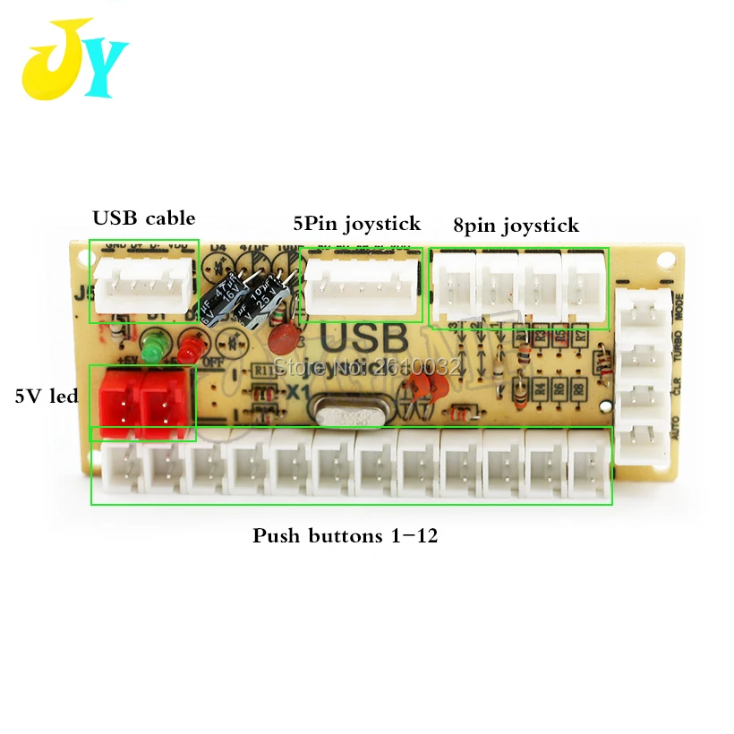 Набор аркадных шкафов DIY 2 проигрывателя с 5V светодиодный джойстик 8 способов USB