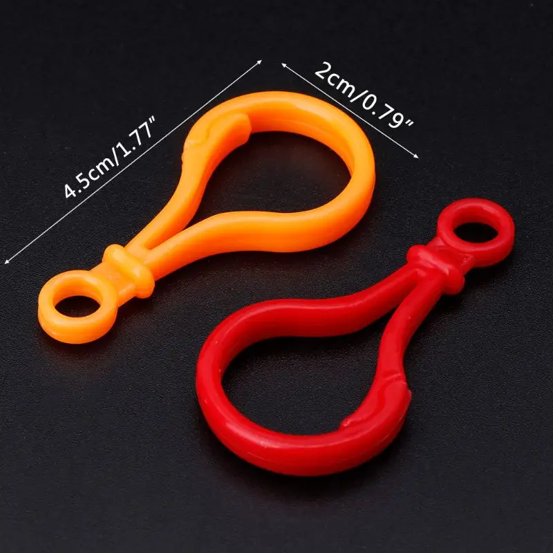 100 шт пластиковые цветные лампы в форме пряжки защелкивающийся крючок Карабин