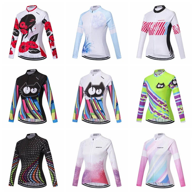 Женская веломайка с длинным рукавом командная одежда для горных велосипедов