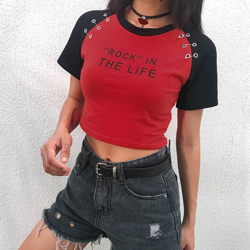 Летняя женская футболка Новое поступление топы с коротким рукавом принтом в виде