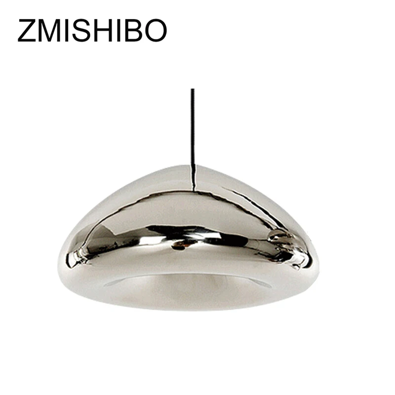 ZMISHIBO современная стеклянная Подвесная лампа 110-240V E27 G4 хромированная золотисто-красная бронза потолочная поверхность для гостиной спальни столовой - Цвет корпуса: Chrome