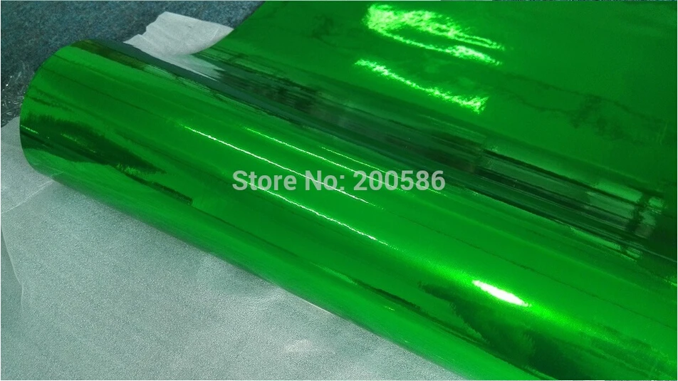 3-слойная высококачественная растягивающаяся Гибкая Хромовая зеленая виниловая
