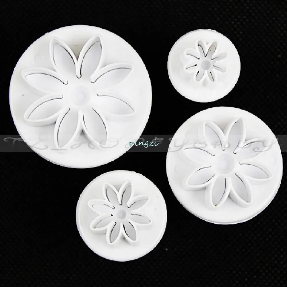 4 шт./компл. Дейзи цветок печенье Подсолнечник резец плунжера Sugarcraft Fondant(сахарная) торт инструмент инструменты для украшения Рождественского торта