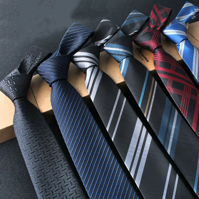 2019 New High Quality Men's Classic Formal Business Meeting Suit Wear Neck Tie 6CM Slim Striped tie for Men with Gift Box | Аксессуары