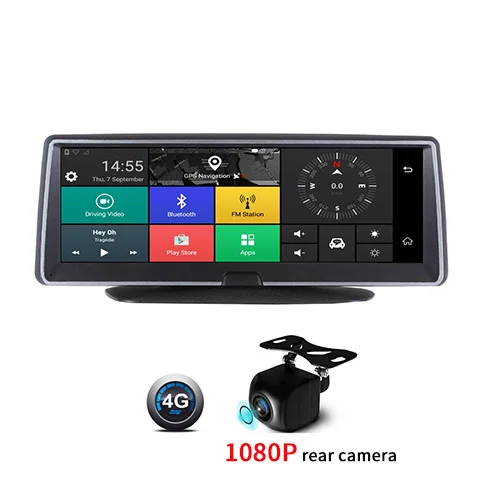 4G 1080P ANSTAR 4G Зеркало DVR Android 8 ''сенсорный экран Авто тире камера wifi ADAS Анти радар Автомобильный видеорегистратор gps навигация автомобильный видеорегистратор - Название цвета: 4G 1080P