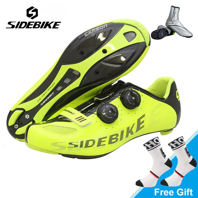 Sidebike/Новинка Мужская обувь для шоссейного велосипеда с углеродистой подошвой