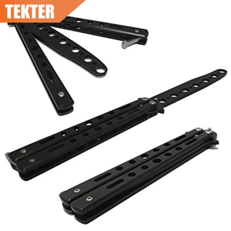 Tekter Нержавеющая сталь бабочка цеп в сложенном Ножи Training прочный Bladeless резак для