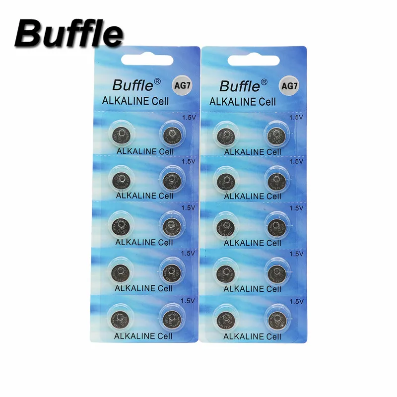 

Buffel 200Pcs AG7 Watch Battery Button Coin Cell Batteries 395 SR927SW 399 SR927W LR927 Wholesale
