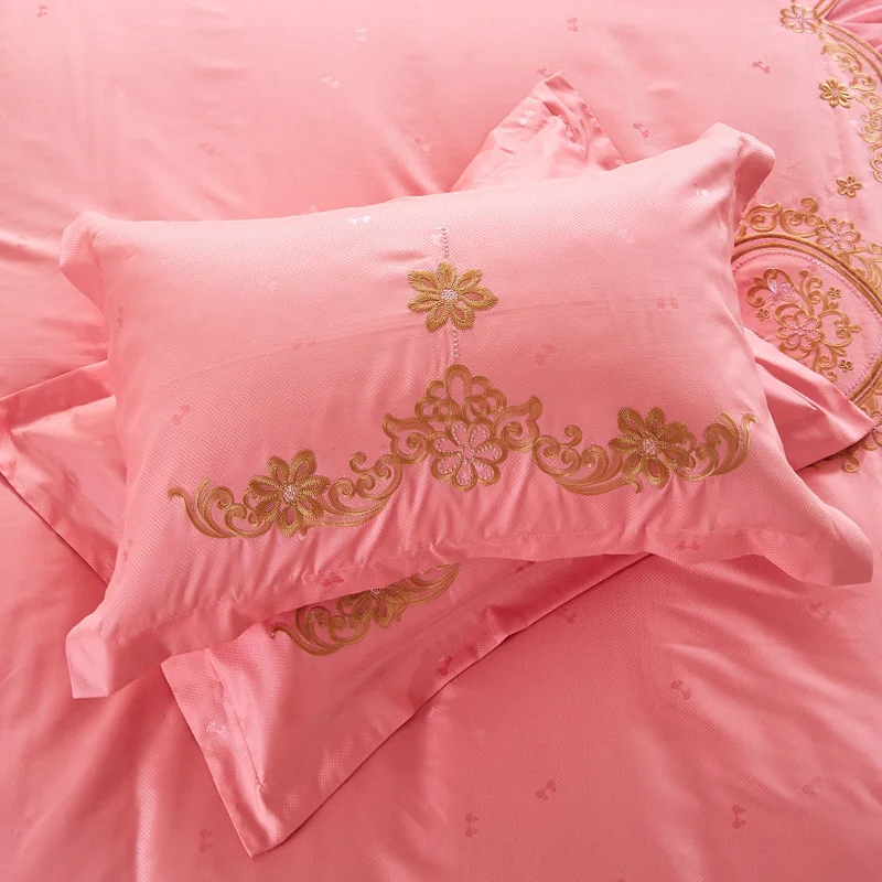 Комплект постельного белья с плотным покрывалом из хлопкового сатина 2017 года выпуска, размеры King Queen, включающий 4/6/9 предметов: наволочки, подушки, декоративные шамы, пододеяльники; роскошная свадебная серия.