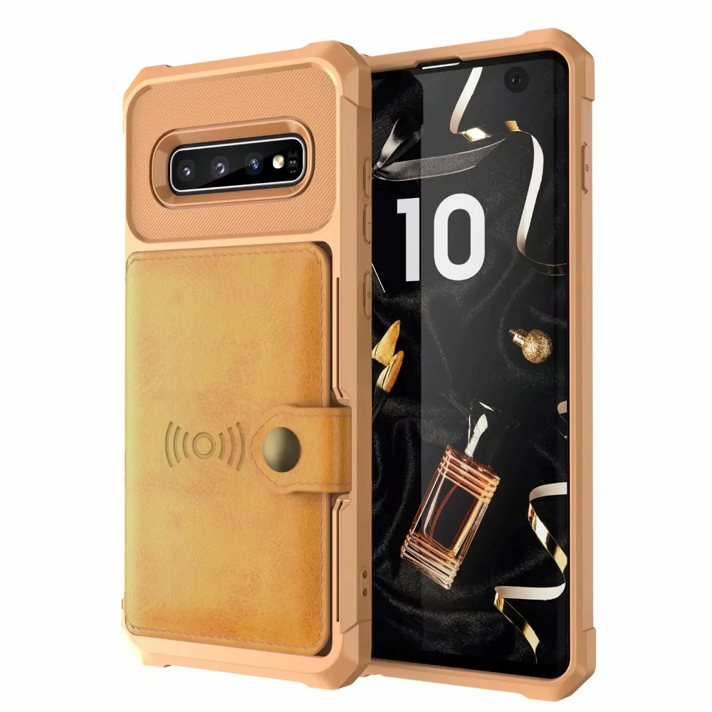 Для samsung Galaxy S10 S10E S9 Plus Note 9 10 Plus Pro противоударный Магнитный чехол-бумажник для карт для samsung S 10 9 Plus