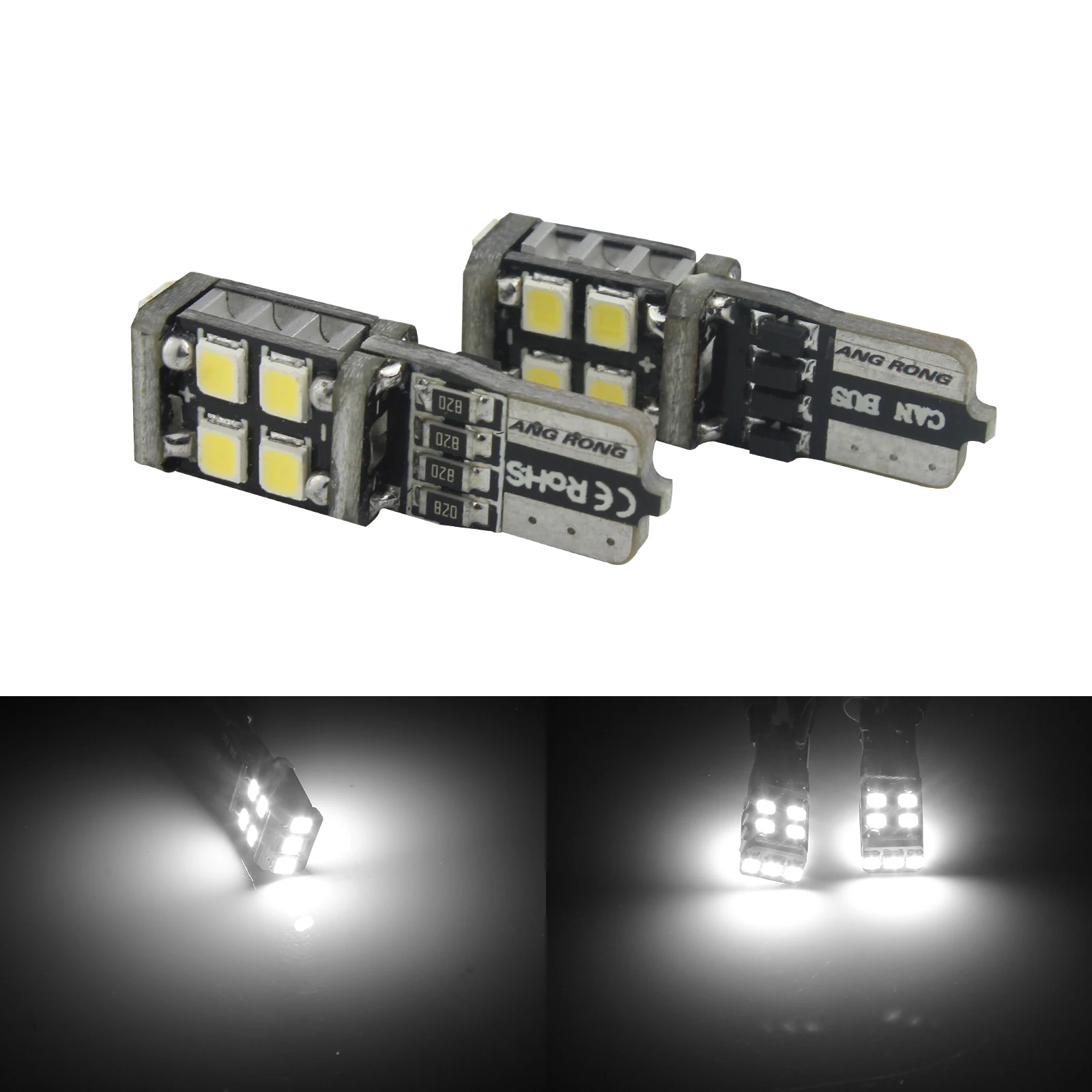 ANGRONG 10x T10 W5W светодиодсветодиодный лампа для салона автомобиля 11 SMD