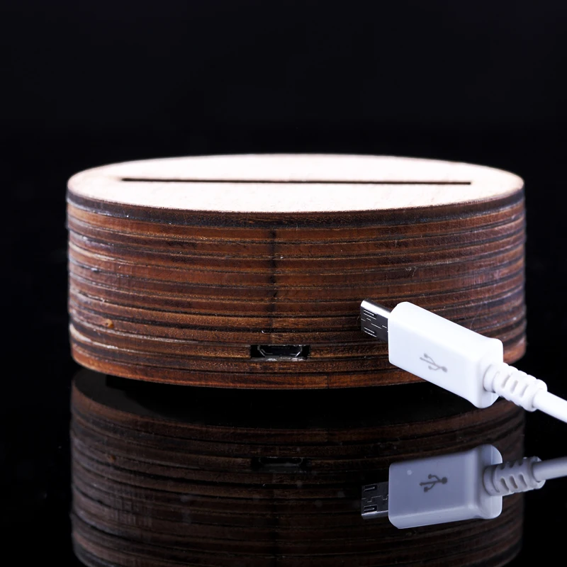 ПРИВЕЛО стол night light 3D настольная лампа USB данных Акриловые спальня деревянное