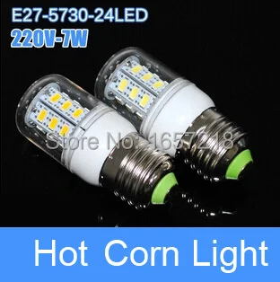 Кукурузные лампы E27 5730 SMD светодиодные 220 В коридоры Энергоэффективные 24
