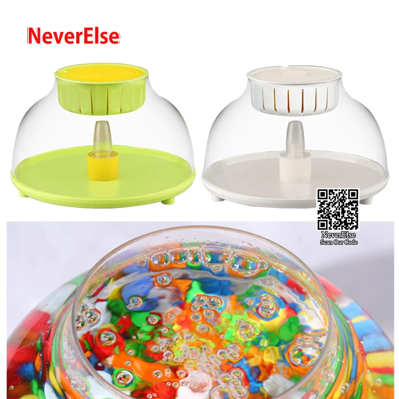 Воздушный аквариум в виде чаши для маленькой рыбки Betta ваза цветов зеленый/белый