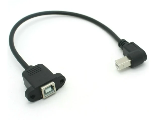 10 шт./лот Бесплатная доставка прямой угол 30 см USB Тип B штекер гнездо для принтера
