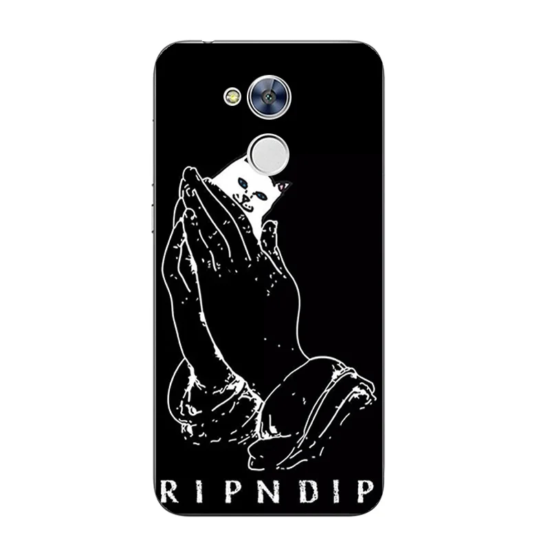 Custom Cases For Huawei Mate 9 / Pro Phone Case for Honor 6A P9 Plus Cover Soft TPU Finger Cat Printing |