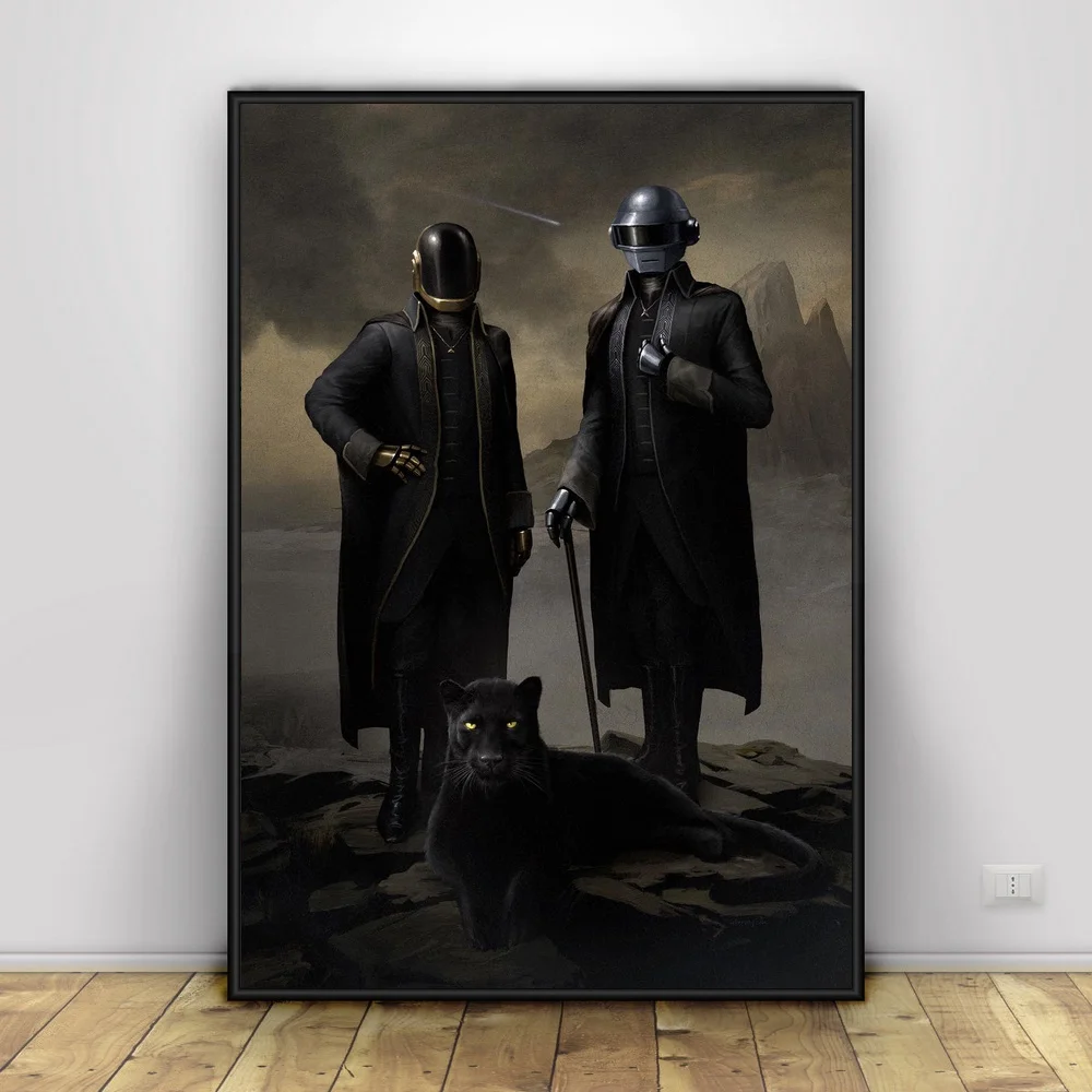 Daft панк Арт Шелковый постер домашний декор 12x18 24x36inch|Рисование и каллиграфия| |