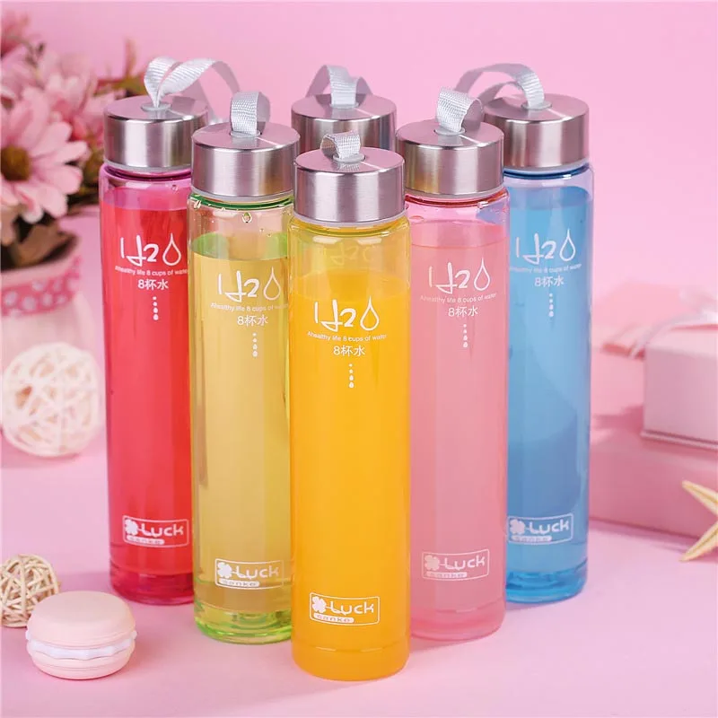 Портативная пластиковая бутылка для воды с веревками 280 мл|Бутылки воды| |