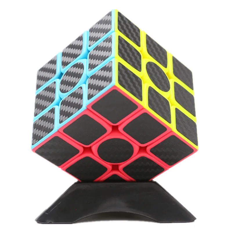 2018 Новый zcube углерода Волокно Стикеры Скорость 3x3x3 Magic Мэджико Cube Обучающие