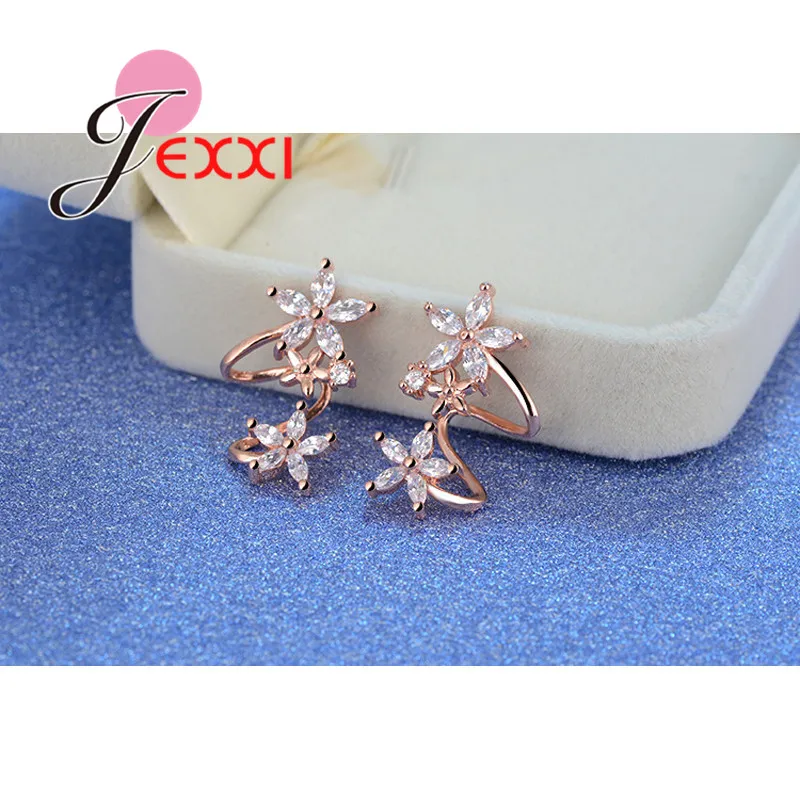 Женские серьги Клипсы из серебра 925 пробы в виде змеи|Серьги-клипсы| |