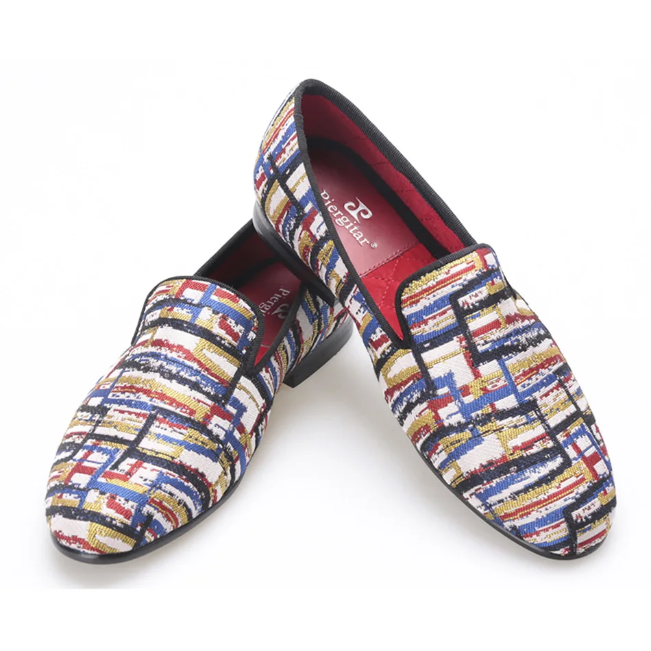 PIERGITAR новые женские тканевые туфли в клетку из жаккардовой ткани лоферы на