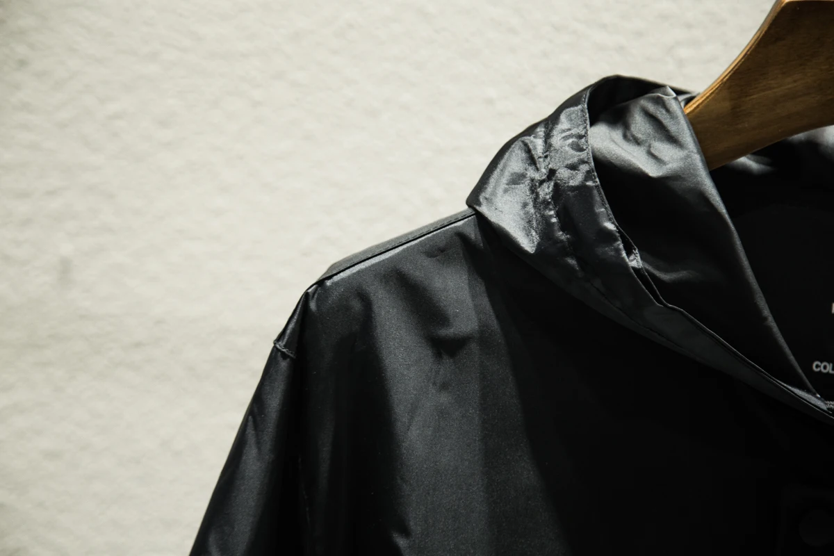 Черный Мужской плащ-дождевик ts 19SS средней длины, Свободный Мужской плащ-дождевик ts с логотипом, непромокаемый плащ из полиэстера