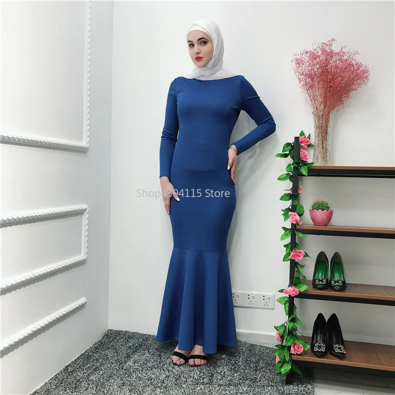 Модное Длинное Платье для мусульманских женщин должно быть базовое растянутое