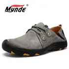 Мужские кроссовки из натуральной кожи, замшевые, дышащие, для прогулок, повседневная обувь, лоферы