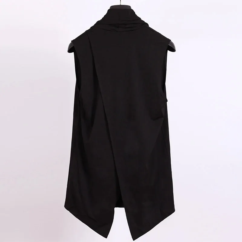 Авангард Корея для мужчин личности Тонкий пуловер жилет куртка без рукавов s