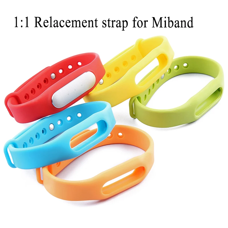 Запасной браслет Mi Band 1S силиконовый ремешок для Miband 12 цветов | Электроника