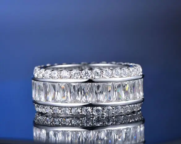 Женское кольцо с белым цирконием YaYI вечерние Обручальные кольца серебристого