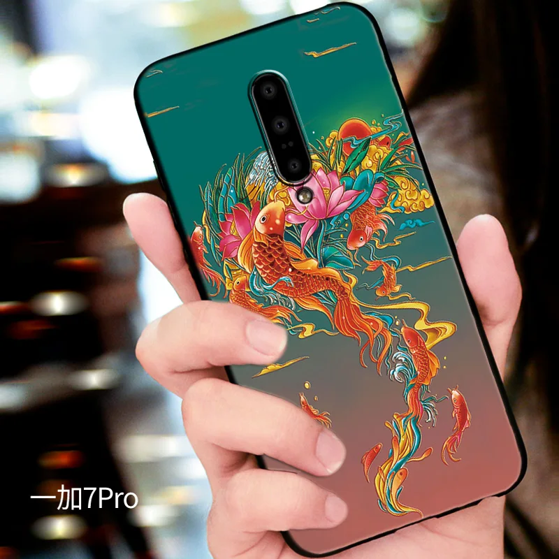 Китайские высказки Yu Yue Longmen карпы прыгающий Дракон ворота искусства для Oneplus 7 Pro
