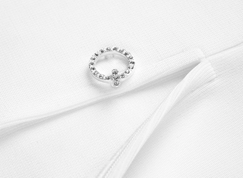 Vestidos mujer сексуальное Белое Бандажное платье Мода Глубокий v-образный вырез вечерние Bodycon макси платье