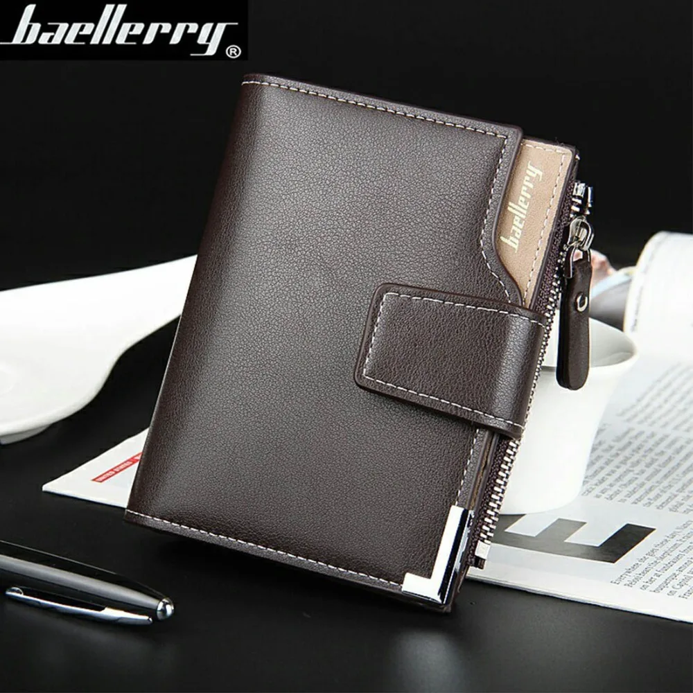 Мужские кошельки Baellerry из искусственной кожи 2019 короткий держатель для карт и
