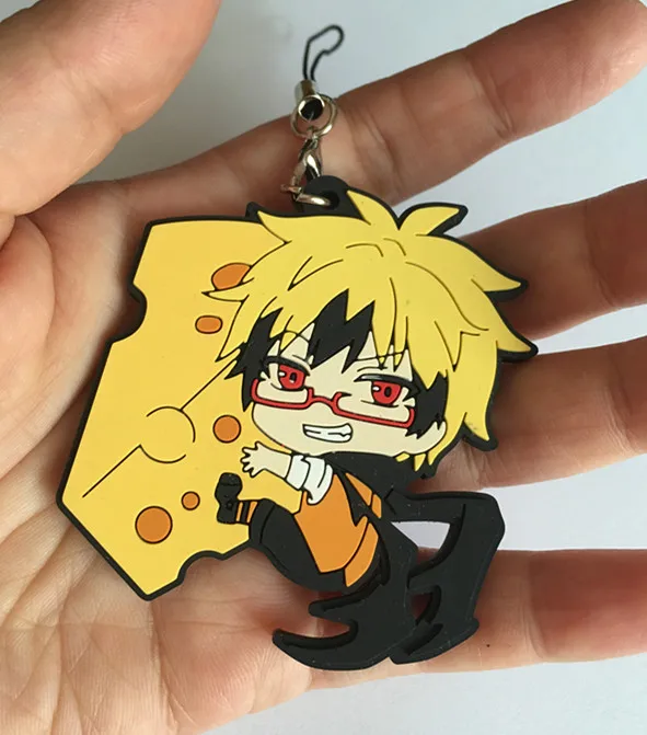 G458 Servamp аниме брелок вампир MAHIRU KURO Снежная Лилия JEJE HYDE Резиновый Ремешок/талисманы для мобильного телефона