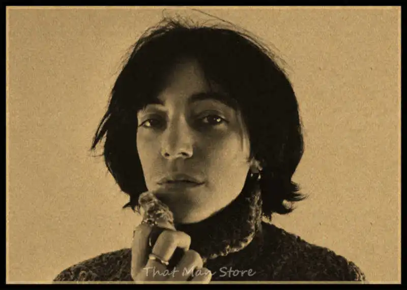 Rock poetess Patti Smith on the Woodstock/Классический Ностальгический/плакат для бара/Ретро