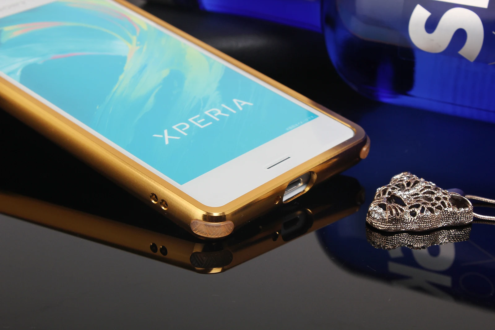 Four-Corner Protection Metal Frame Brushed Back Case Cover for Sony Xperia X XZ XA /XA Ultra /X Compact / Performance/F8131 |