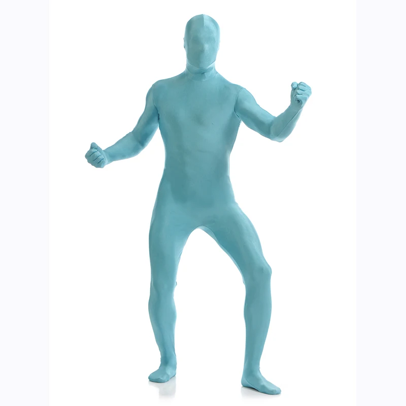 Мужской костюм зентай из спандекса цельнокроеный боди лайкры вторая кожа для