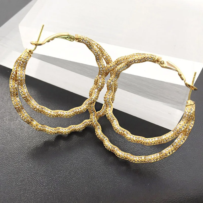 Lanyika модные ювелирные изделия отличительные абстрактные круглые большие петли