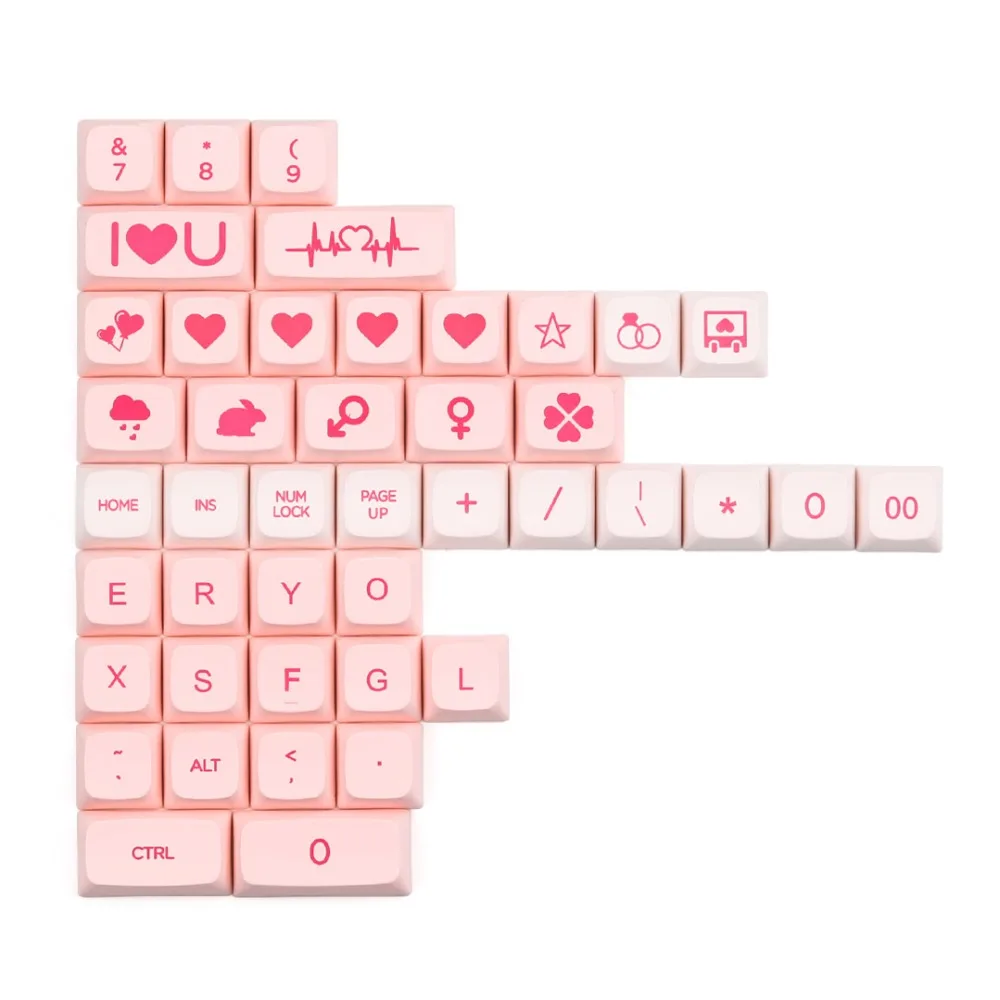 XDA Valentine keycap PBT краситель подложка 179 клавиш для пользовательской механической