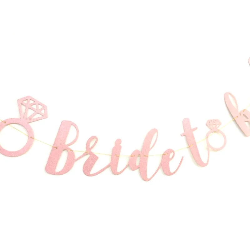 С надписью "Bride To Be" баннер Роуз Золотой флаг для молодоженов свадебный душ девичник вечеринка Свадьба украшение девичник Декор поставки